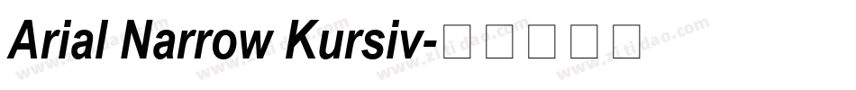 Arial Narrow Kursiv字体转换